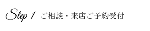 STEP1　ご相談・来店ご予約受付